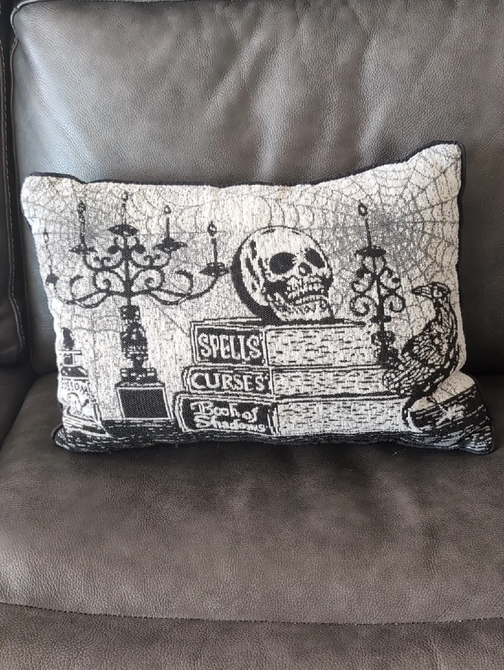 Spells & Curses Black and Cream Decorative Pillow - Home Accents